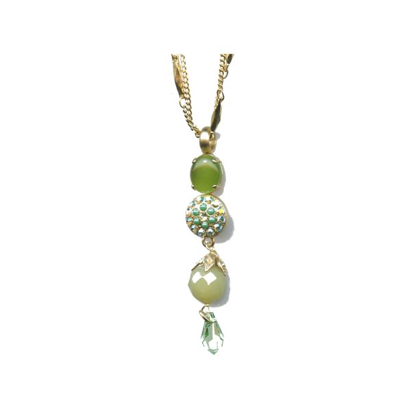 Pendant By Mariana Woman Chic Quartz Mineral and Yellow Opal Swarovski Crystals