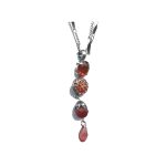 Pendant By Mariana Woman Luxurious Hyacinth and Orange Swarovski Crystals - Image 2