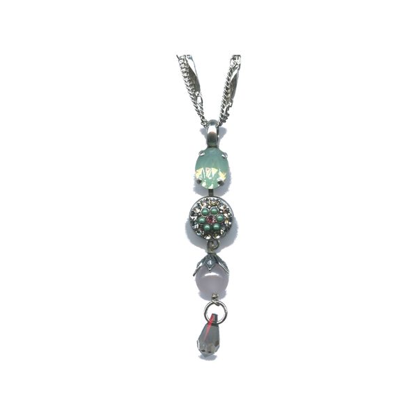 Pendant By Mariana Woman Chic Topaz and Pale Green and Pink Swarovski Crystals
