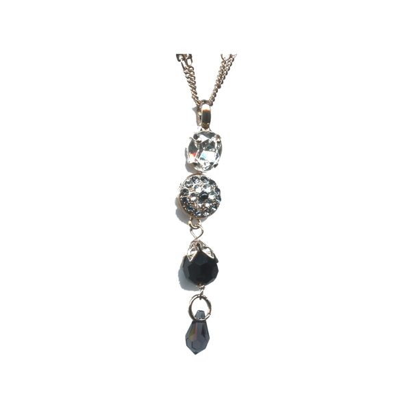 Pendant By Mariana Woman Chic Clear and AB and Silver Night Swarovski Crystals
