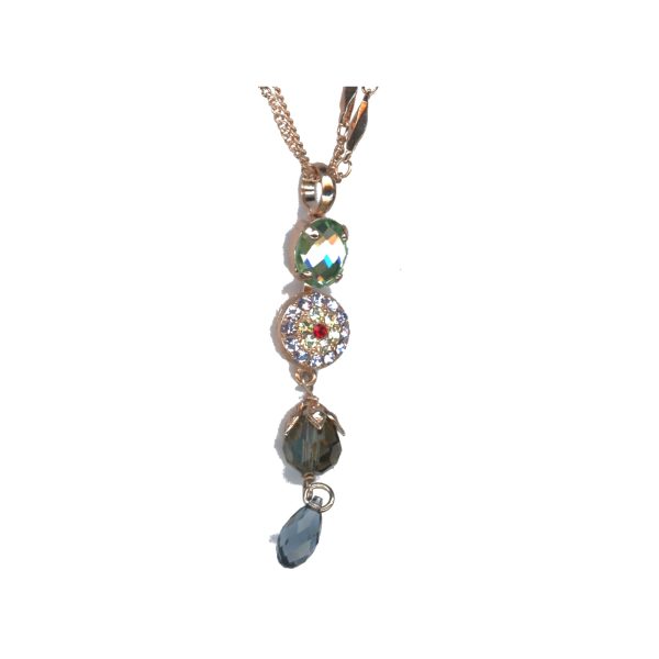 Pendant By Mariana Woman Contemporary Denim blue and violet Swarovski Crystals