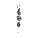 Pendant By Mariana Woman Delicate Topaz and and Violet Swarovski Crystals - Image 2
