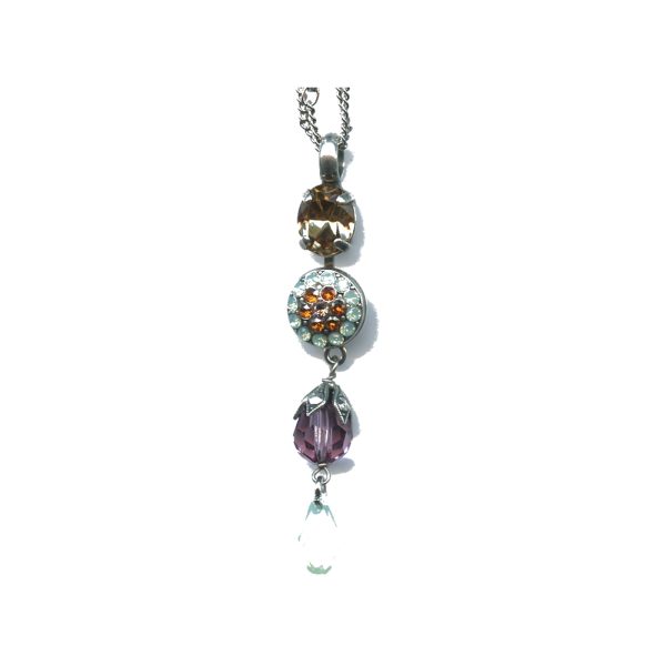 Pendant By Mariana Woman Delicate Topaz and and Violet Swarovski Crystals