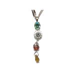 Pendant By Mariana Woman Striking Pacific Opal and Aqua Blue Swarovski Crystals