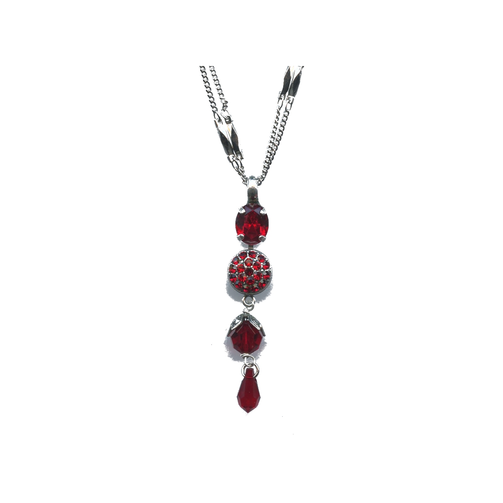 N-5416-1-208227-SP Pendant By Mariana Woman Stunning Siam and Light Siam Swarovski Crystals - Image 1