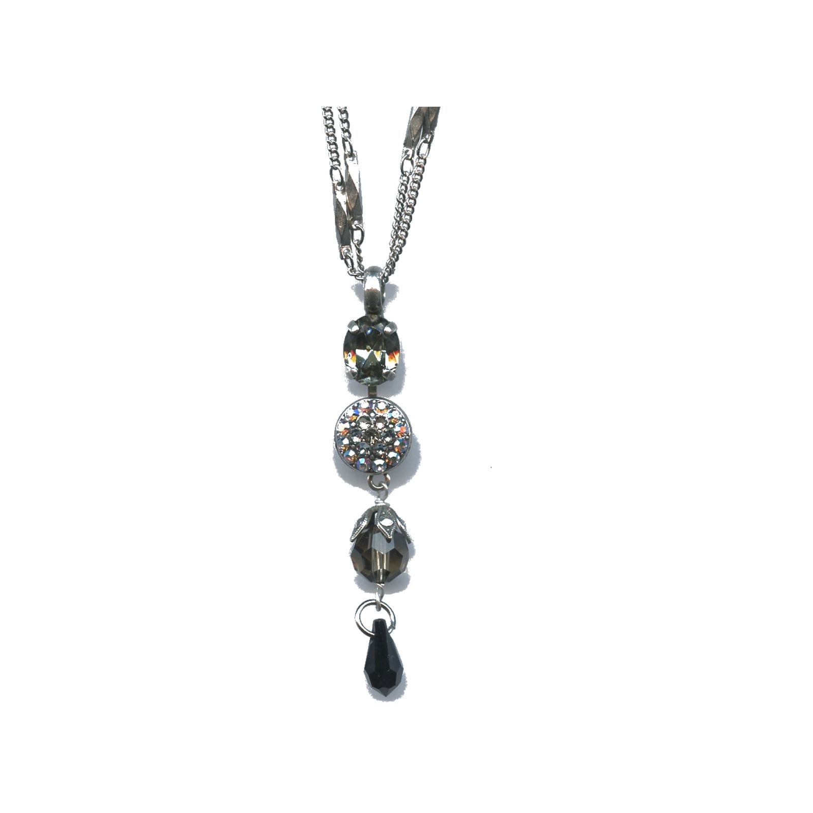 N-5416-1-215-3-SP Pendant By Mariana Woman Chic Black Diamond and Greige Swarovski Crystals - Image 1