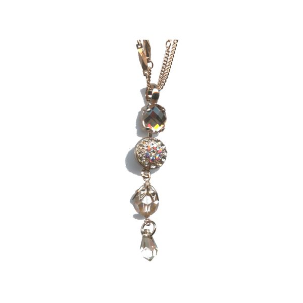 Pendant By Mariana Woman Fashionable Lt.Peach Swarovski Crystals
