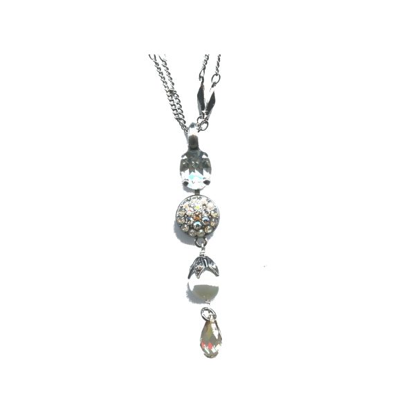 Pendant By Mariana Woman Sophisticated Pearl and Champagne Swarovski Crystals