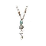 Pendant By Mariana Woman Pacific Opal and Chocolate Brown Swarovski Crystals - Image 2