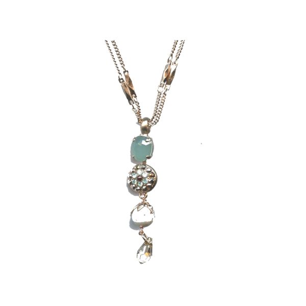 Pendant By Mariana Woman Pacific Opal and Chocolate Brown Swarovski Crystals