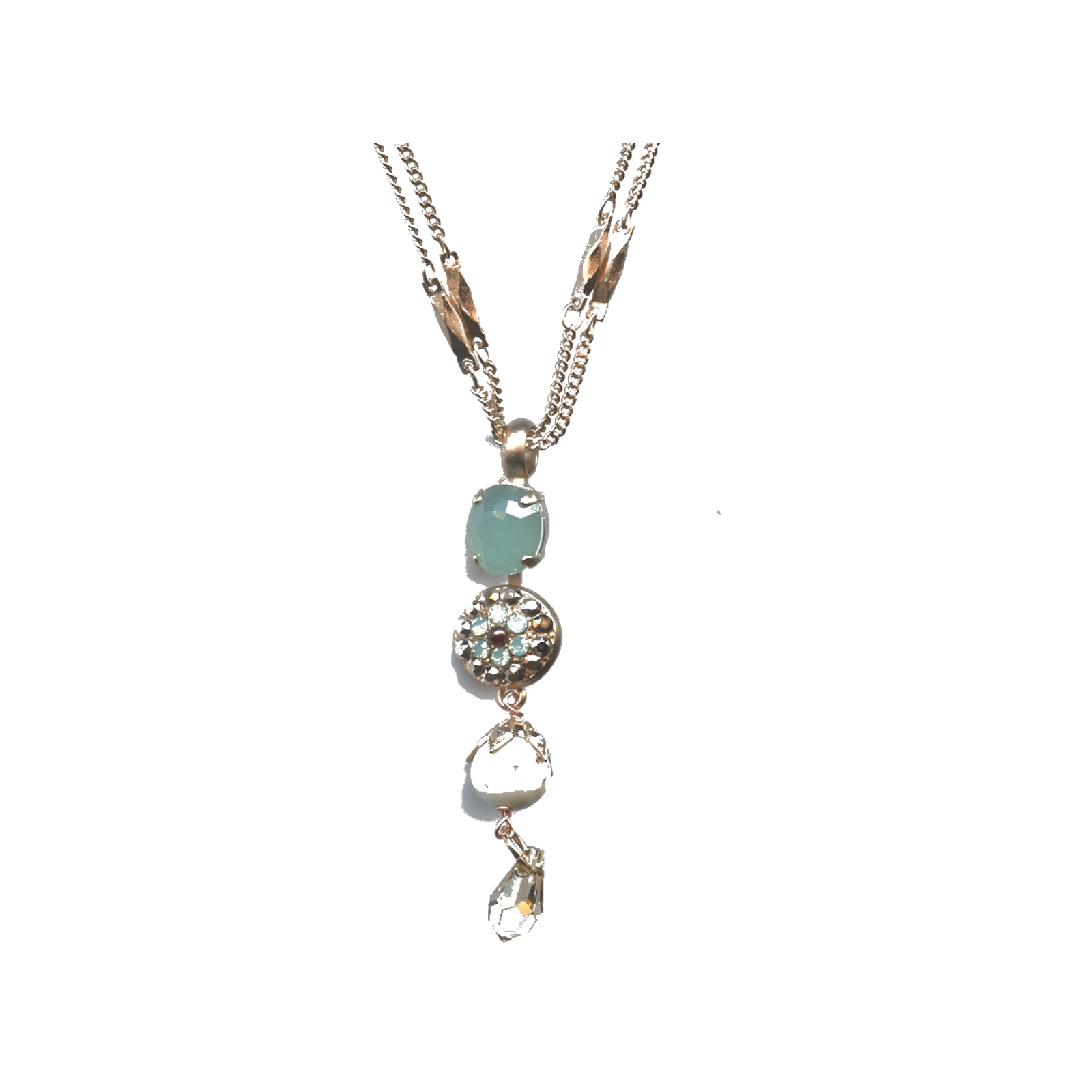 N-5416-1-M1040-SP Pendant By Mariana Woman Pacific Opal and Chocolate Brown Swarovski Crystals - Image 1