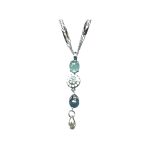 Pendant By Mariana Woman Chic Chrysolite Opal and Light Peach Swarovski Crystals