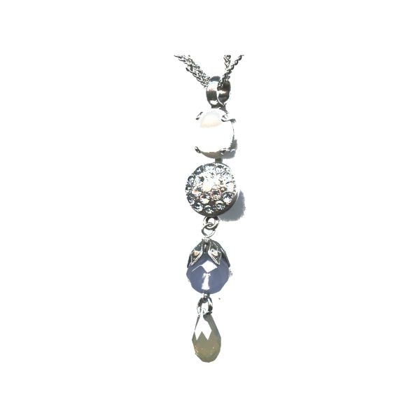 Pendant By Mariana Woman Classic White Opal and Shell Swarovski Crystals