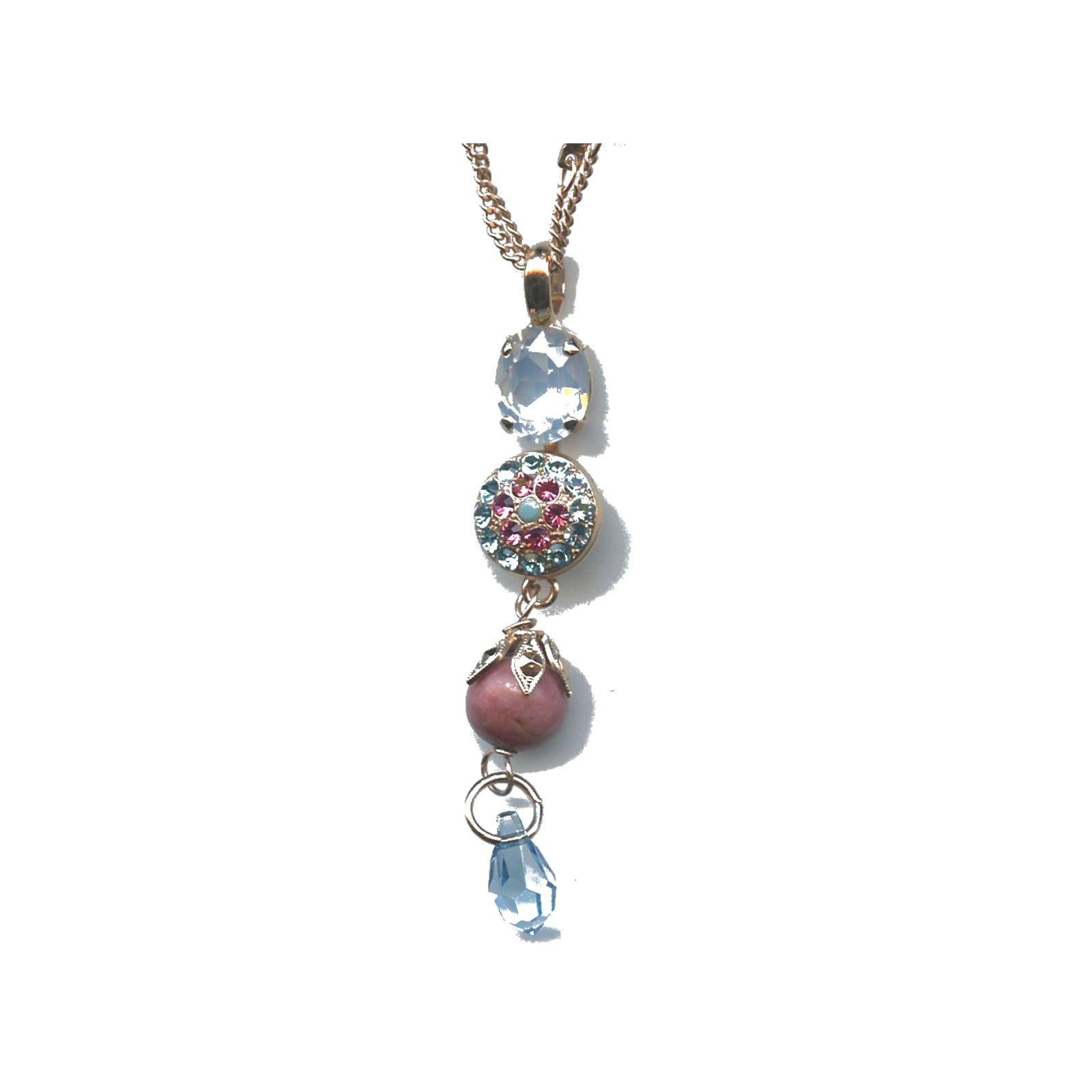 N-5416-1-M1064-SP Pendant By Mariana Woman Feminine Pinks and Blues Swarovski Crystals - Image 1