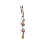 Pendant By Mariana Woman Refined Turquoise Mineral and Blues Swarovski Crystals