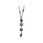 Pendant By Mariana Woman Feminine Pearl Mineral and Clear Swarovski Crystals