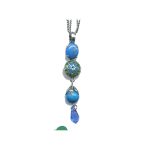 Pendant By Mariana Woman Light Turquoise and Blue Silver Swarovski Crystals - Image 2