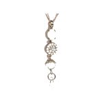Pendant By Mariana Woman Graceful White Mineral and Clear Swarovski Crystals - Image 2