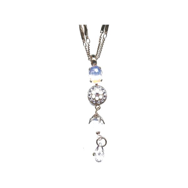 Pendant By Mariana Woman Chic Opalit Mineral and Violet Swarovski Crystals